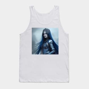 Gothic Blue Warrior Woman Tank Top